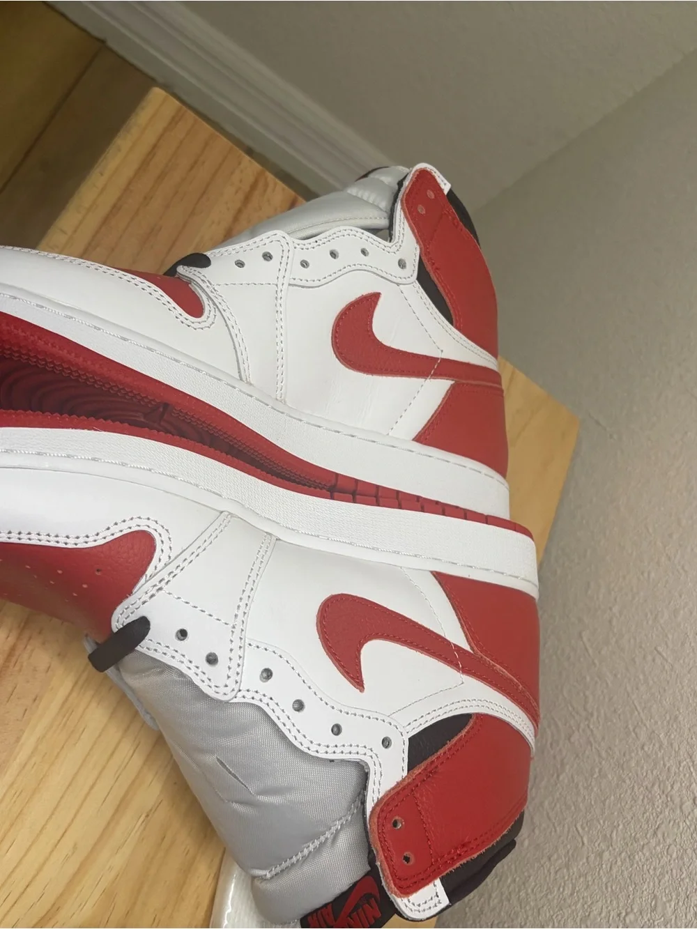 Nike White & Red High-Top Sneakers - Picture 5 of 13